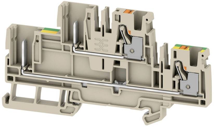 Weidmüller 2540290000 Durchgangsreihenklemme 6.1 mm Push-In-Klemme, Steckanschluss Beige 50 St.