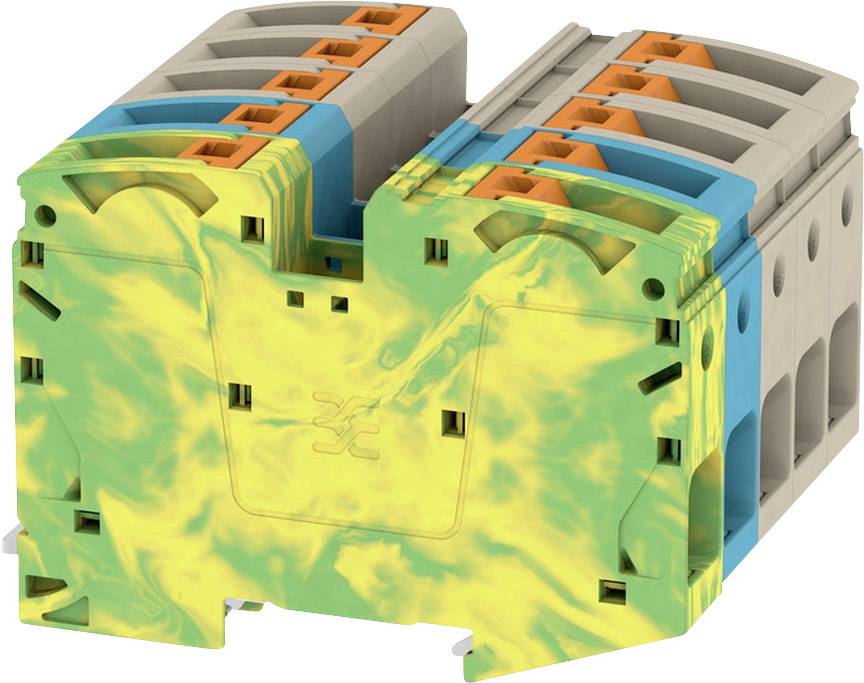 Weidmüller 2551540000 Durchgangsreihenklemme 80 mm Push-In-Klemme Beige, Blau, Grün, Gelb 1 St.