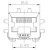 Weidmüller RJ45M S1D DE4N RL 2564450000 Buchse Polzahl Sensoren 8 Schwarz 220 St.