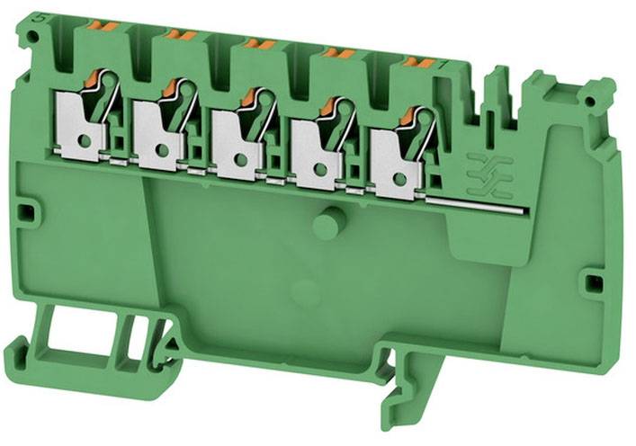 Weidmüller 2614110000 Verteiler-Reihenklemme 5.1 mm Push-In-Klemme, Steckanschluss Grün-Gelb 50 St.