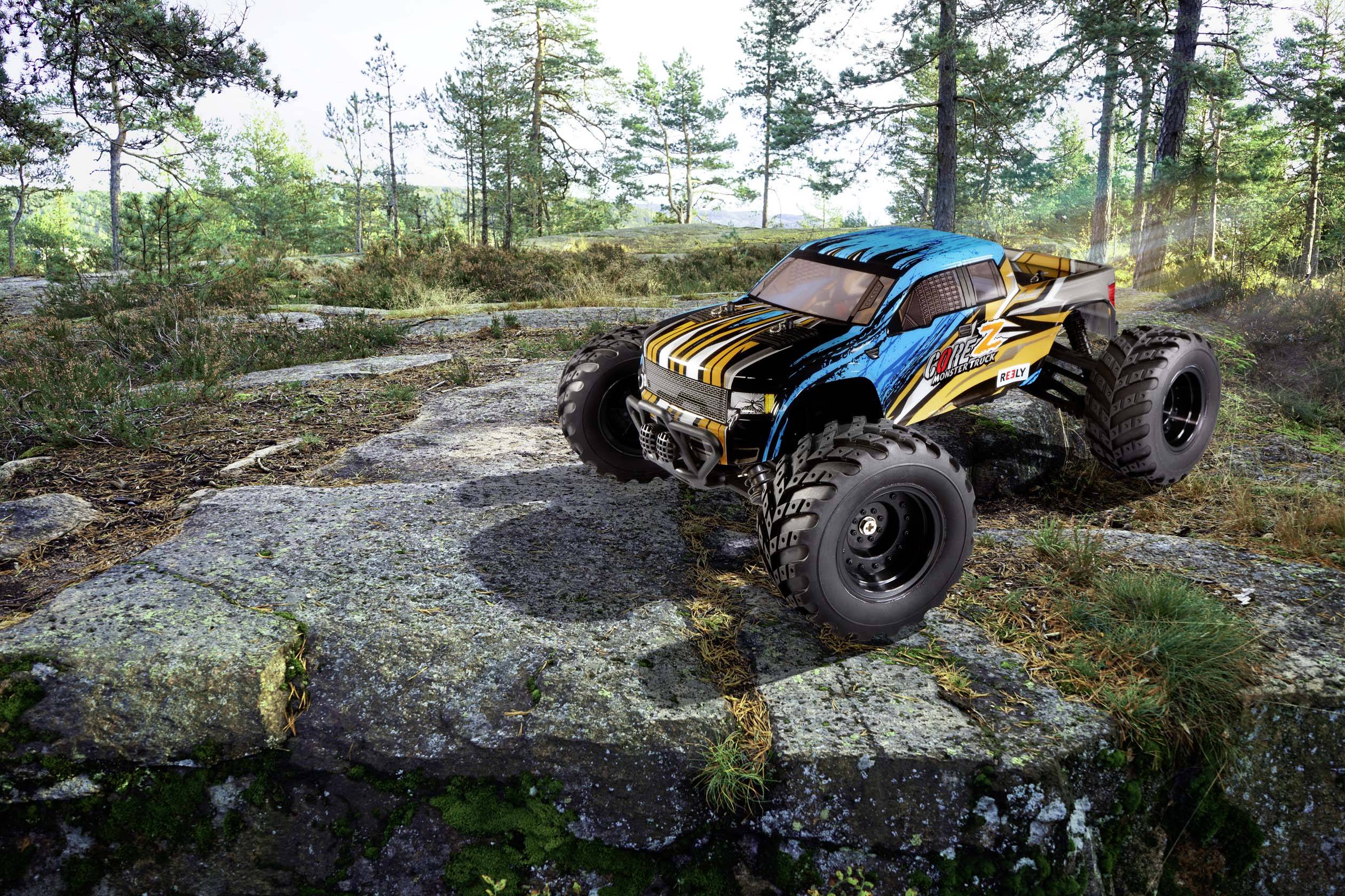 Reely CORE Z Brushed 1:10 XS RC Einsteiger Modellauto Elektro Monstertruck Allradantrieb (4WD) RtR 2,4 GHz inkl. Akku un-9
