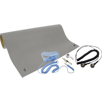 Quadrios ESD-Tischmatten-Set Grau (L x B) 1200 mm x 600 mm