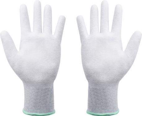 Quadrios  ESD-Handschuh  Kleider-Größe: S Polyamid, Polyurethan