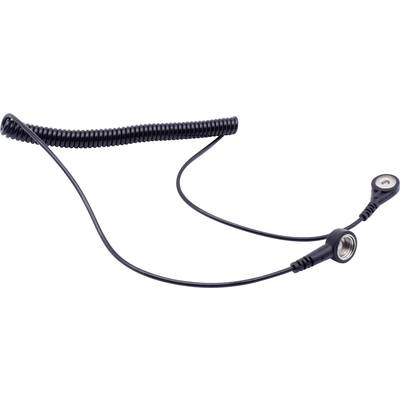 Ein spiralförmiges Kabel mit zwei Steckverbindern, die an beiden Enden sichtbar sind. Geeignet für elektronische Verbindungen.