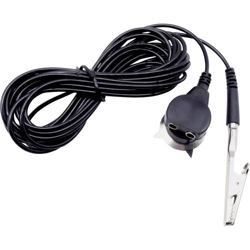 Quadrios ESD-Erdungskabel 3.60 m Klemme, Druckknopf 10 mm, Buchse, Krokodilklemme