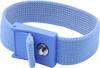 Quadrios ESD-Handgelenkband Blau Druckknopf 4 mm