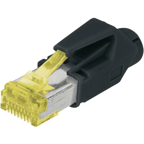 Thumbnail - Digitus A-MO6 8/8 HRS CAT 6 RJ45 Modular-Stecker, geschirmt, inkl. Knickschutztülle A-MO6 8/8 HRS Stecker, gerade Polzah...
