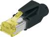 Digitus A-MO6A 8/8 HRS CAT 6a RJ45 Modular-Stecker, geschirmt, inkl. Knickschutztülle A-MO6A 8/8 HRS Stecker, gerade Polzahl Sensoren 8P8C Gelb 1 St.