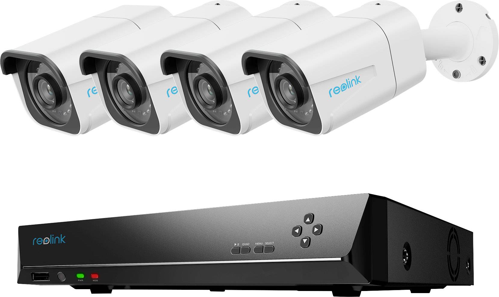 RLK8-800B4 rlk8b4 LAN IP-Überwachungskamera-Set 8-Kanal mit 4 Kameras 3840 x 2160 Pixel