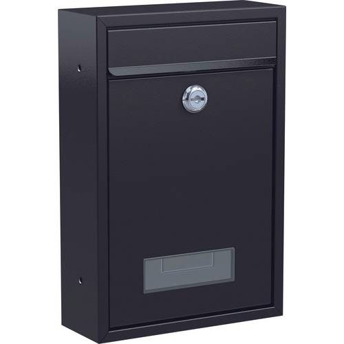 Thumbnail - Basi 2170-1200 BK 100M Briefkasten Stahl Matt Schwarz Schlüsselschloss