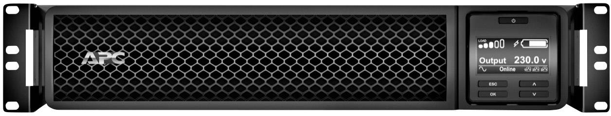 Ein Server-Rack mit einem digitalen Display zeigt 'Output 230.0 V'. Die Front hat ein wabenartiges Gittermuster.