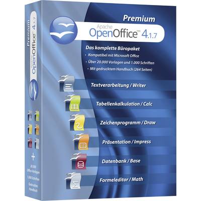  OpenOffice 4.1.7 PREMIUM Vollversion, 1 Lizenz Windows Office-Paket