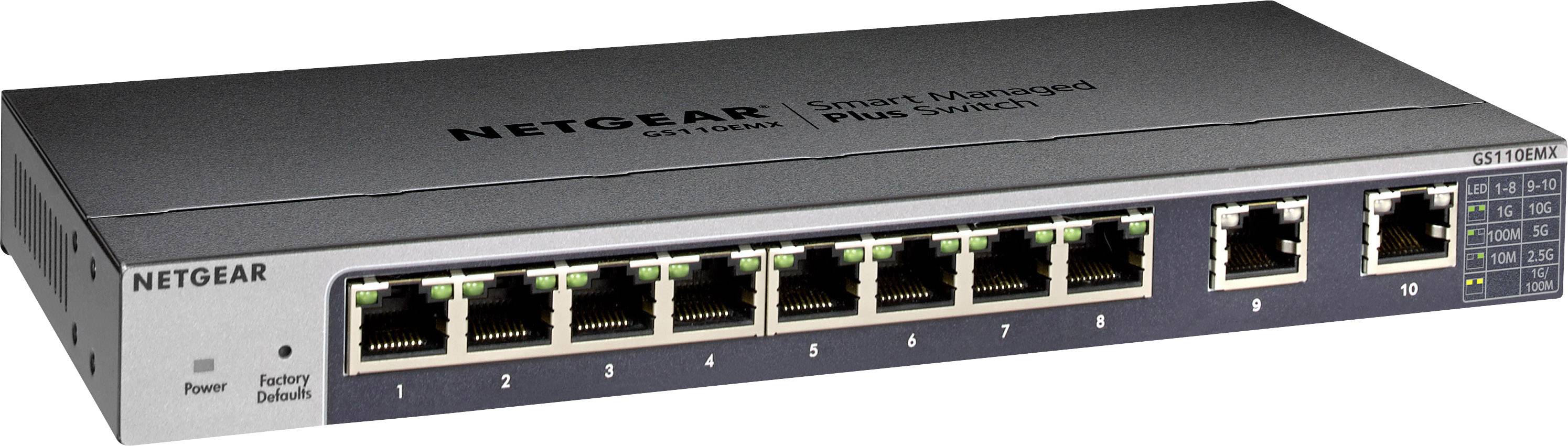 Netgear Switch 8-Port Gigabit Ethernet Smart Managed Plus mit 2-Port 10G/Multi-Gig 1 Gbps Rack-Modul-1