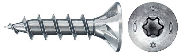 Fischer 670630 Power-Fast II Spanplattenschraube 4.5 mm 20 mm T-Profil    Stahl galvanisch verzinkt 500 St.