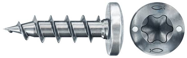 Fischer 670097 Power-Fast II Spanplattenschraube 3.5 mm 12 mm T-Profil Stahl galvanisch verzinkt 200 St.