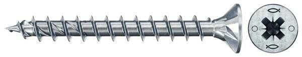 Fischer 670300 Power-Fast II CZF Spanplattenschraube 4.5 mm 40 mm Kreuzschlitz Pozidriv    Stahl galvanisch verzinkt 100 St.
