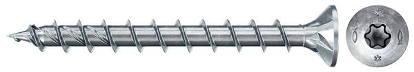 Fischer 670456 Power-Fast II Spanplattenschraube 6 mm 60 mm T-Profil    Stahl galvanisch verzinkt 200 St.