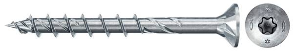 Fischer 670485 Power-Fast II Spanplattenschraube 6 mm 80 mm T-Profil Stahl galvanisch verzinkt 100 St.