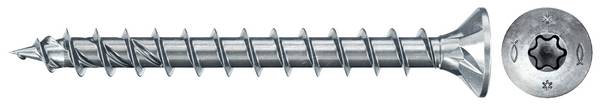 Fischer 670362 Power-Fast II Spanplattenschraube 5 mm 70 mm T-Profil    Stahl galvanisch verzinkt 100 St.