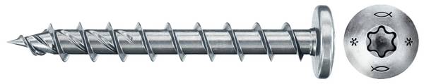 Fischer 670531 Power-Fast II Spanplattenschraube 6 mm 50 mm T-Profil Stahl galvanisch verzinkt 50 St.