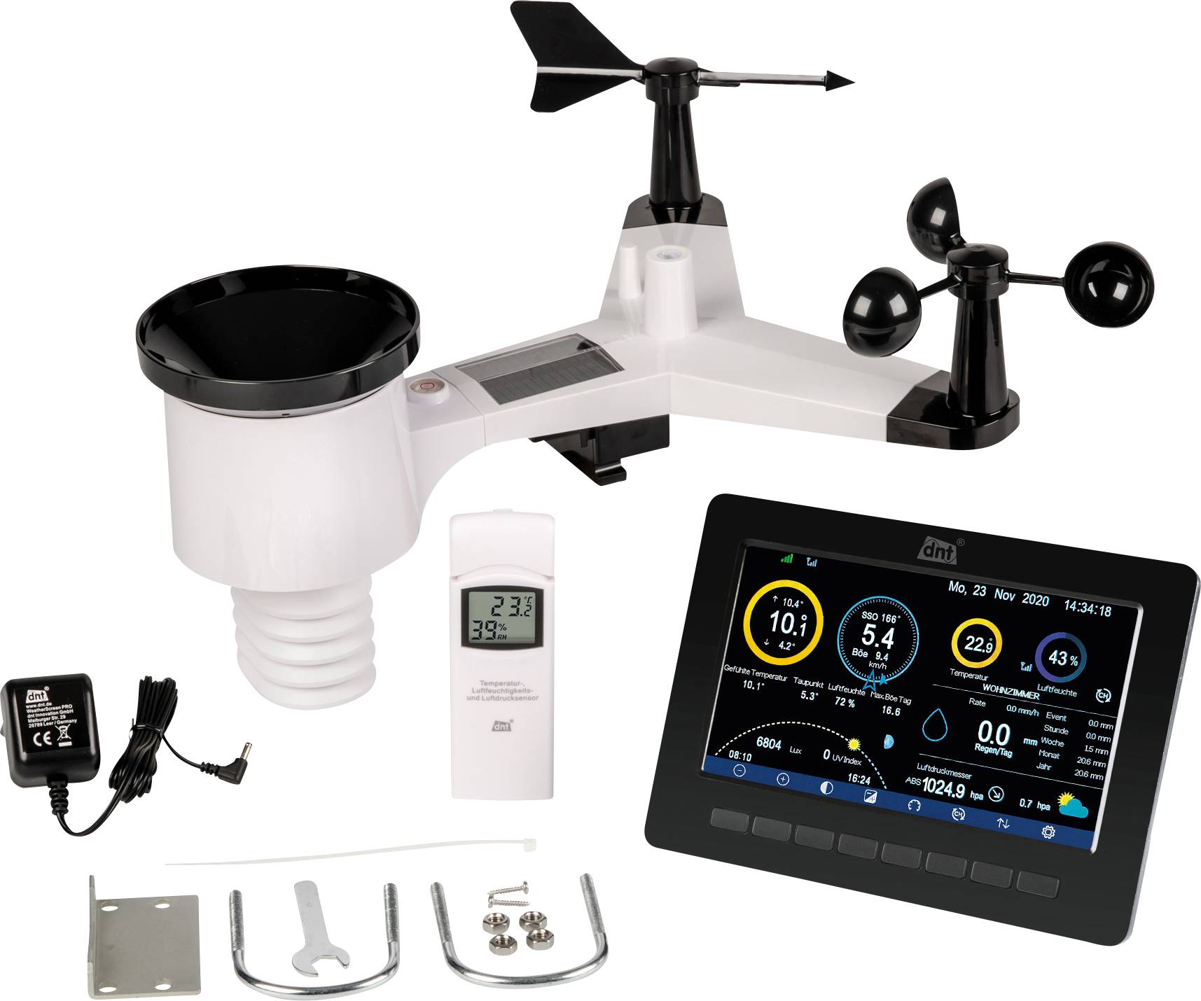 dnt DNT000008 WiFi-Wetterstation WeatherScreen PRO Wetterstation-11