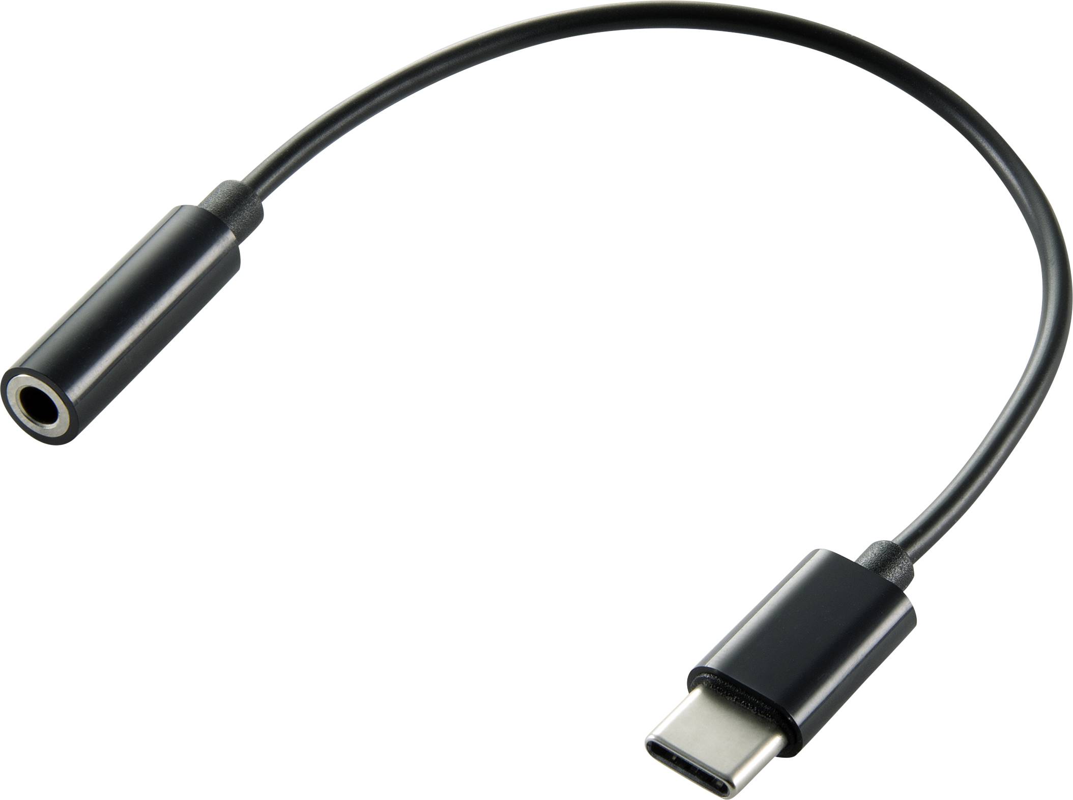 CONRAD Renkforce Audio Adapterkabel [1x USB 3.2 Gen 1 Stecker C (USB 3.0) - 1x Klinkenbuchse 3.5 mm]