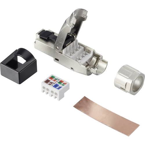 Thumbnail - Renkforce Renkforce CAT 8.1 RJ 45-Feldkonfektionsstecker RF-4495306 Stecker Polzahl Sensoren 8P8C Silber 1 St.