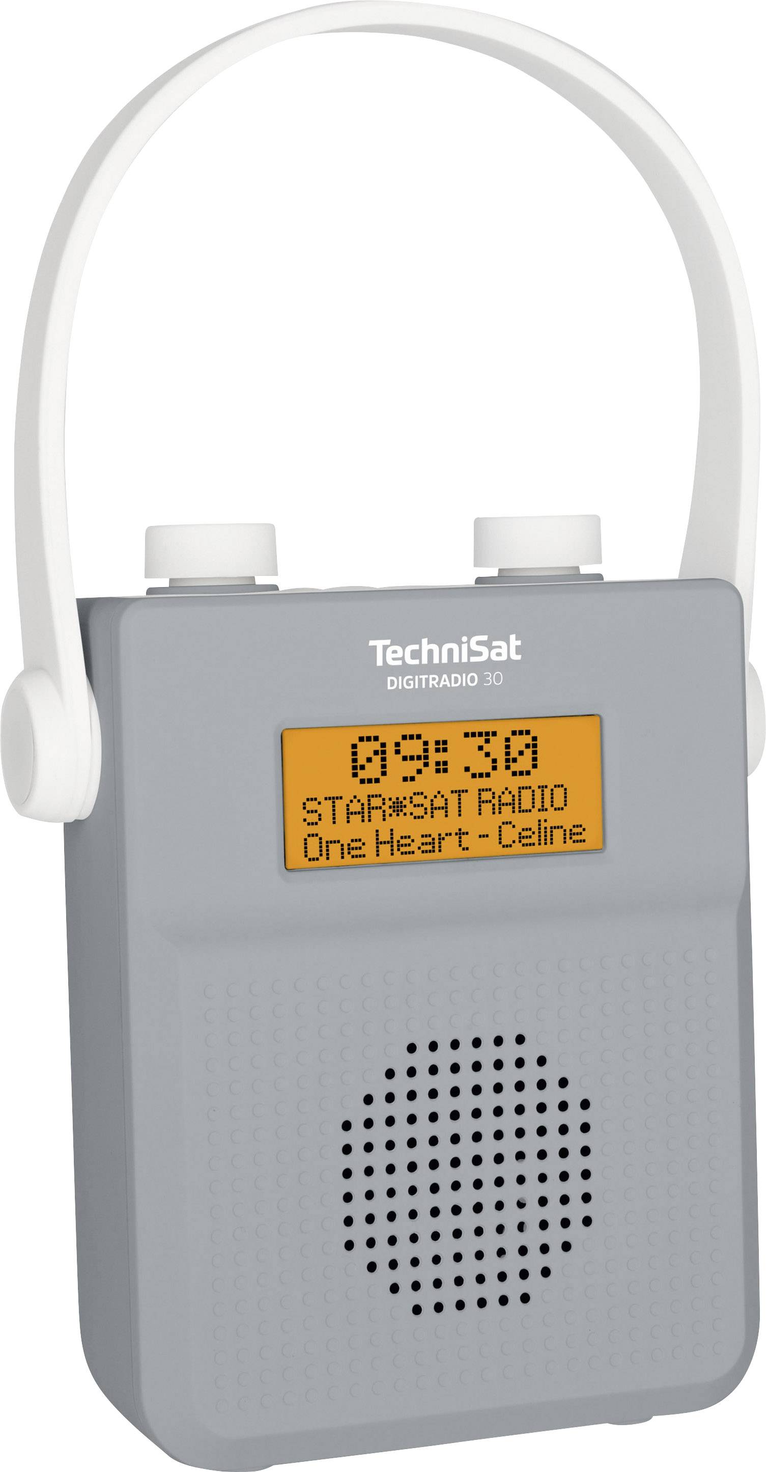 TechniSat DIGITRADIO 30 - wasserdichtes DAB+ Duschradio (UKW, integrierter Akku, Bluetooth, IPX5, Wecker) grau-3