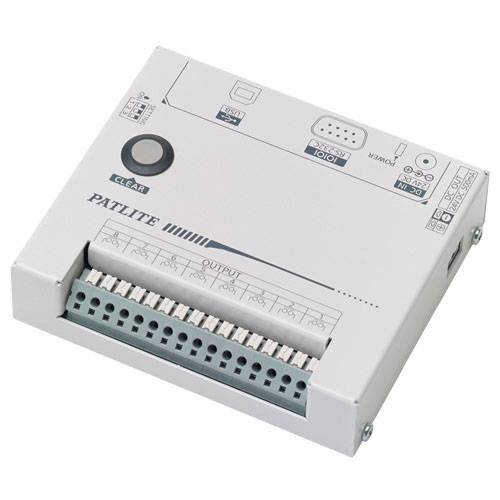 Ein elektronisches Gerät von Patlite mit mehreren Anschlüssen und einem Schalter. Es ist für elektrische Steuerungsanwendungen geeignet.