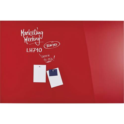 magnetoplan Glas-Magnetboard (B x H) 1500 mm x 1000 mm Rot 13408006