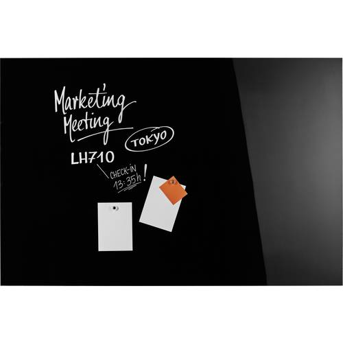 magnetoplan Glas-Magnetboard (B x H) 1500 mm x 1000 mm Schwarz 13408012