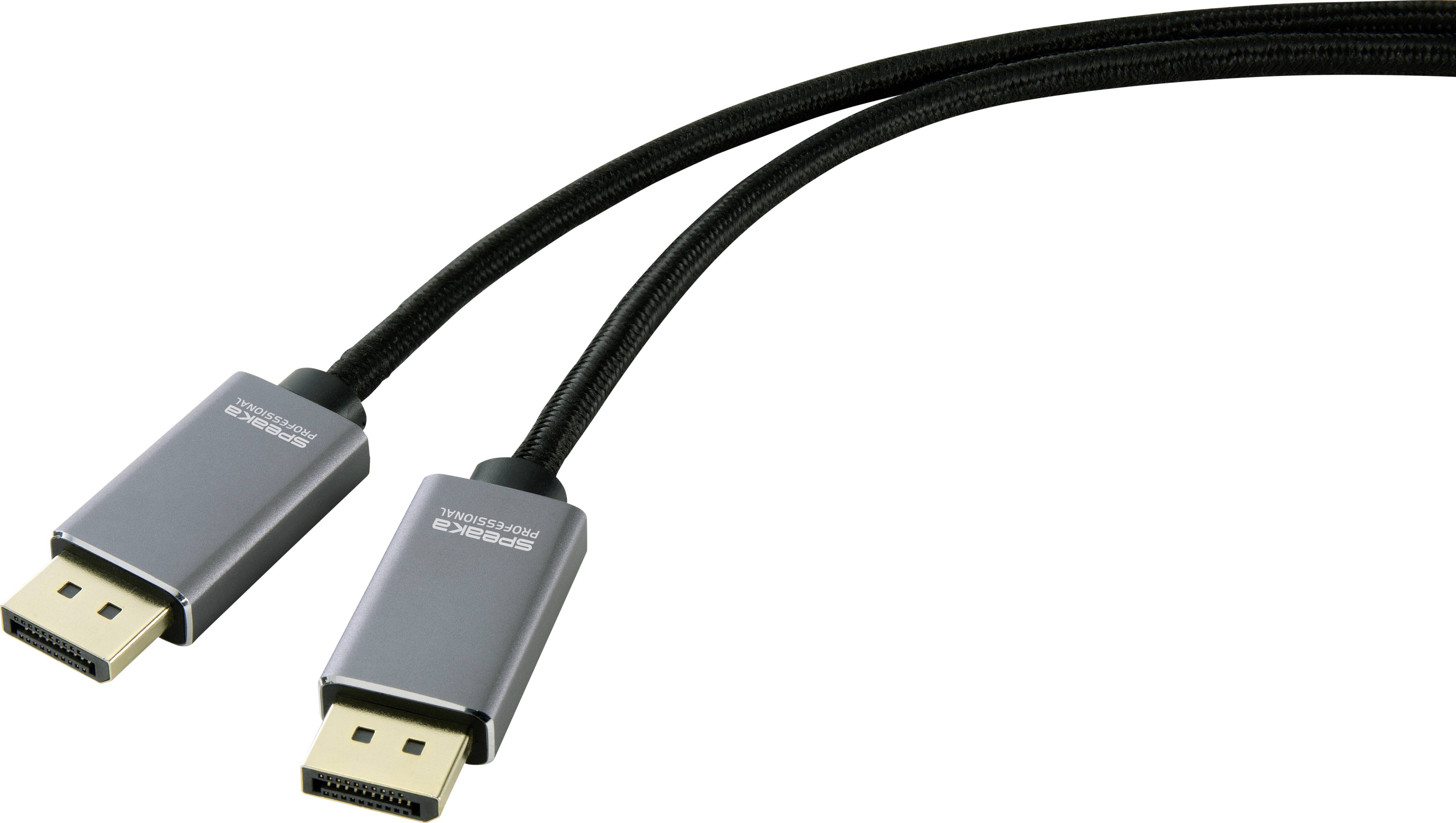 CONRAD SpeaKa Professional DisplayPort Anschlusskabel 5.00 m SP-8993892 Black [1x DisplayPort Stecke