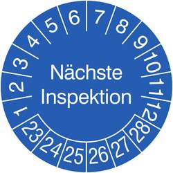 Image of SafetyMarking 30.0789_23-28 Prüfplakette Nächste Inspektion 2023-2028 Blau Folie selbstklebend (Ø) 3 cm 3 cm 15 St.