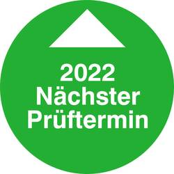 Image of SafetyMarking 30.0819_2022 Prüfplakette Nächster Prüftermin 2022 Grün Folie selbstklebend (Ø) 3 cm 3 cm 15 St.