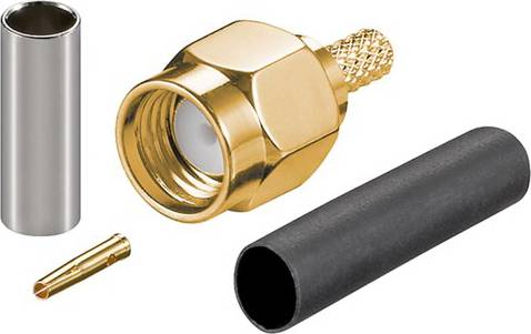 Goobay RP-SMA-Crimpstecker für Koaxialkabel RG-174 und RG-316 RG 174/RG 316-1