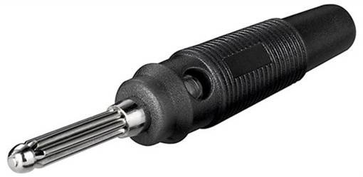Goobay Bananen-Stecker mit 4,0-mm-Querloch, trittfest, schwarz Schwarz-1