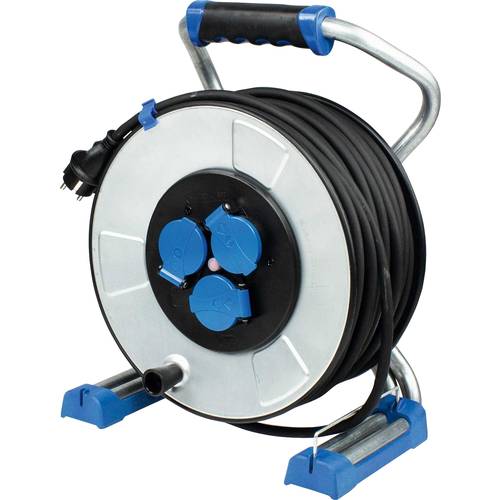 AS Schwabe 23321 Kabeltrommel 50.00 m Schwarz Schutzkontakt-Stecker