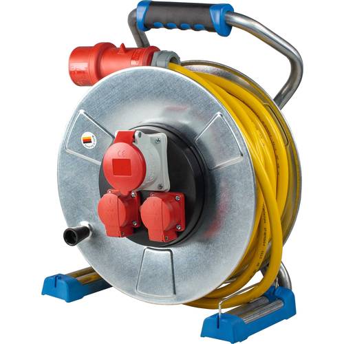 AS Schwabe 23992 Kabeltrommel 25.00 m Gelb CEE-Phasenwender-Stecker 16 A 5polig