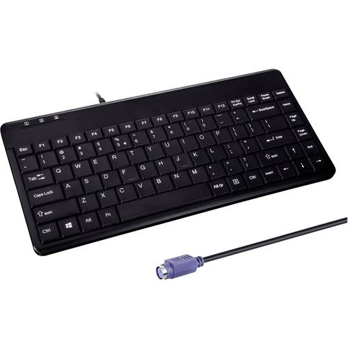 Perixx PERIBOARD-409 P DE PS2 Tastatur Deutsch, QWERTZ Schwarz PS2-Anschluss