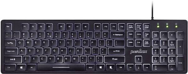 Perixx PERIBOARD-317 DE B Kabelgebunden Tastatur Deutsch, QWERTZ Schwarz Beleuchtet