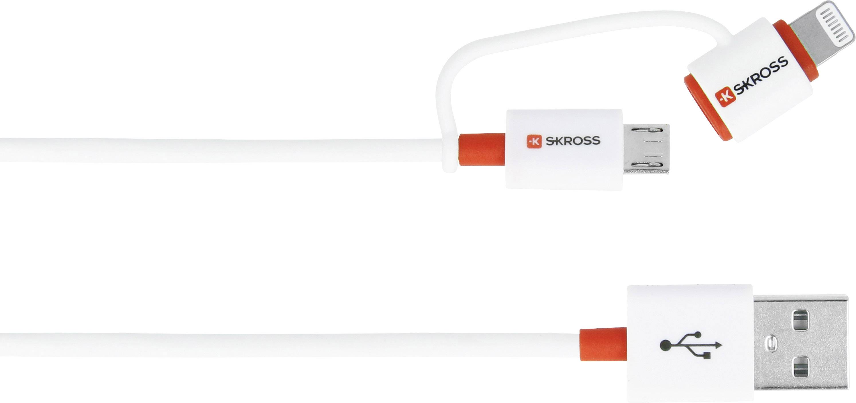 SKROSS Charge'n Sync 2in1 Micro USB und Lightning Ladekabel