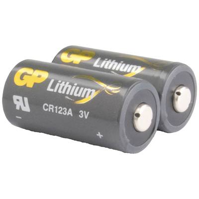 GP Batteries CR123A Fotobatterie CR-123A Lithium 1400 mAh 3 V 2 St.