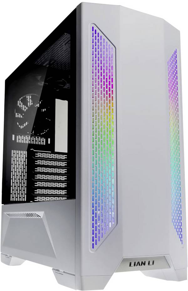 Lian Li LANCOOL II Midi-Tower Gaming-Gehäuse  Weiß 3 vorinstallierte Lüfter, Integrierte Beleuchtung