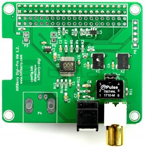 HiFiBerry HifiBerry Digi+ PRO Raspberry Pi® Erweiterungs-Platine Passend für (Entwicklungskits): Raspberry Pi®-0
