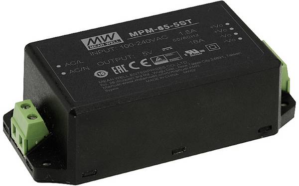 MEAN WELL MPM-65-24ST Schaltnetzteil 24 V/DC 2.71 A 65 W
