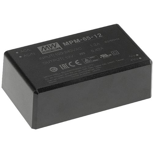 MEAN WELL MPM-65-15 AC/DC-Printnetzteil 15 V/DC 65 W