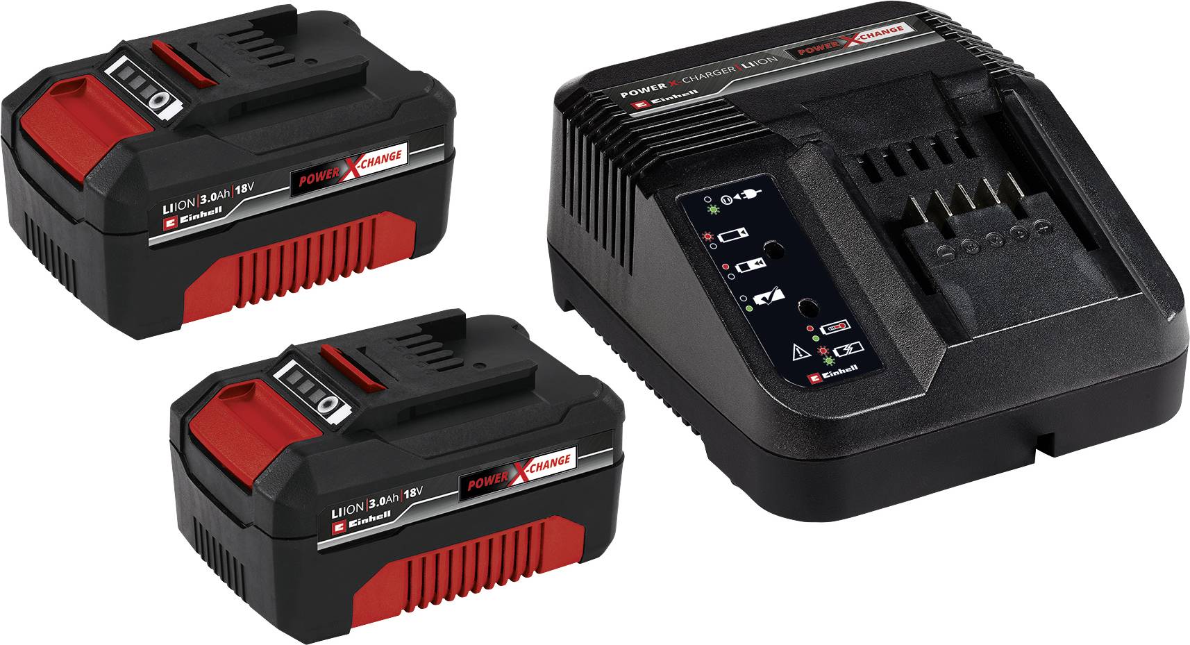 Einhell PXC Starter Kit 2x 3Ah & 30min PXC Kit 4512098 Einhell 18V 2,5Ah PXC Starter Kit, Ladegerät schwarz