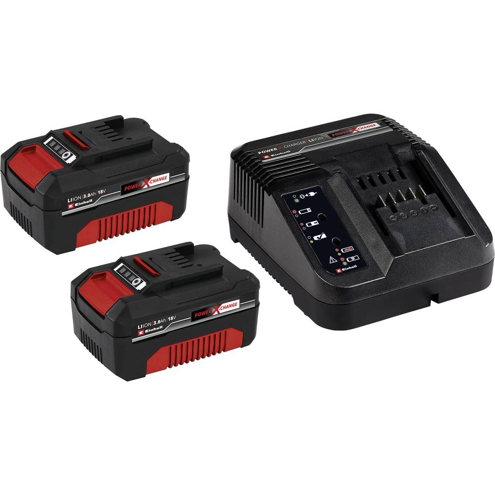 Einhell PXC-Starter-Kit 2x 3Ah & 30min PXC Kit 4512098 Accu en acculader voor gereedschap 18 V 3.0 A