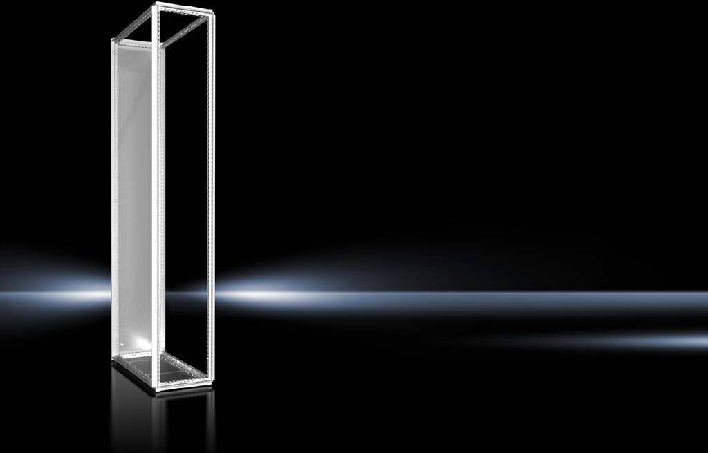 Ein silberner, rechteckiger Metallrahmen steht vertikal auf einem schwarzen Hintergrund. Ein Lichtstrahl scheint dahinter durch.