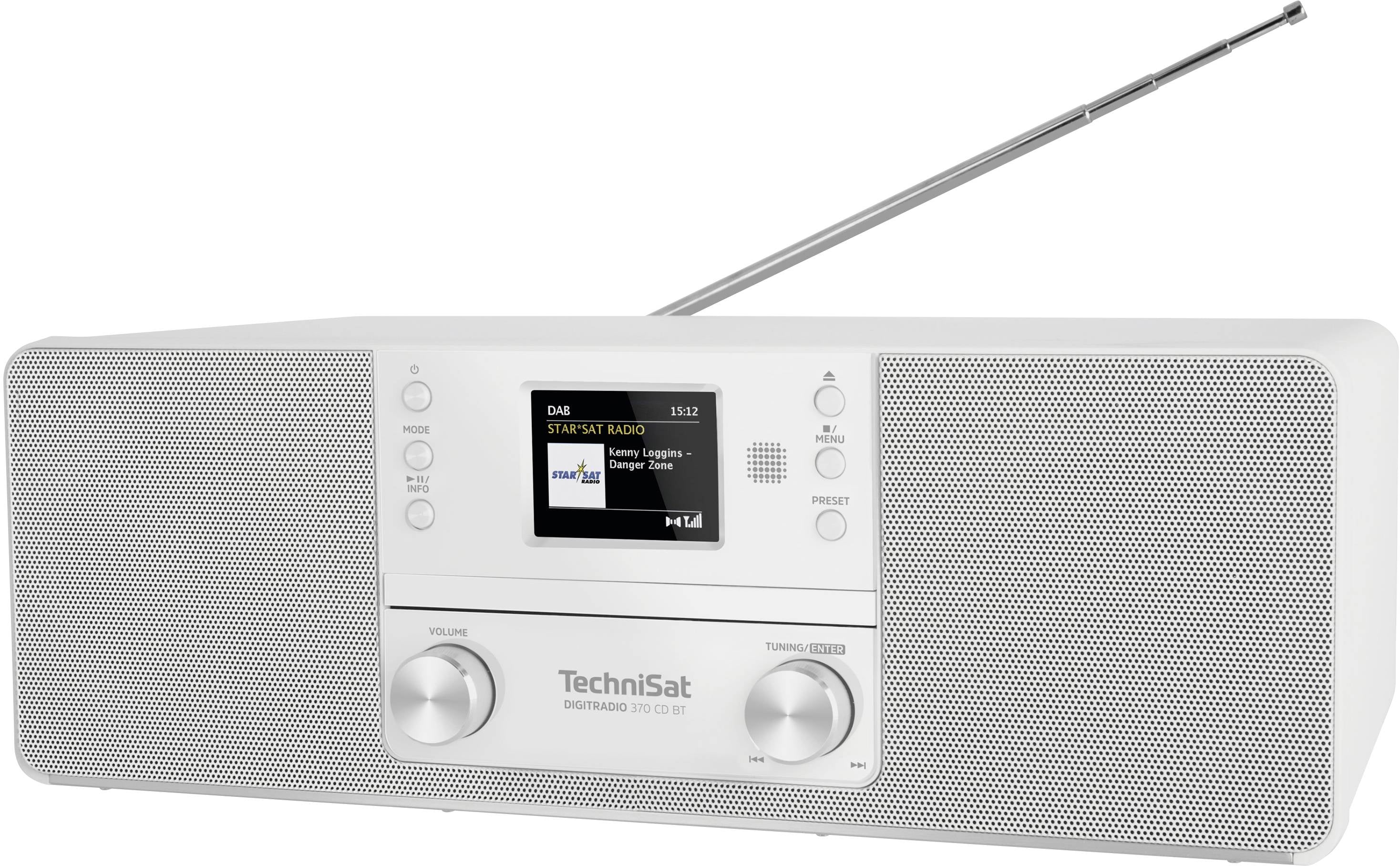 TechniSat DIGITRADIO 370 CD BT CD-Radio DAB+, UKW CD Weiß